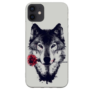 Coque Loup & Rose - AnimaCase